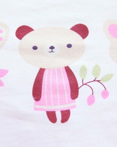 女童黄色小熊印花内衣套装