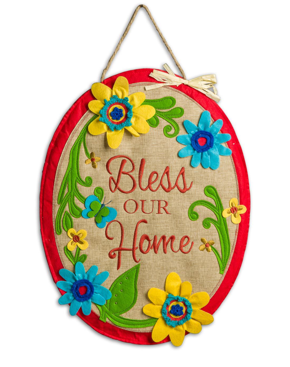 立体手工布艺门挂送粘钩-幸福祈祷