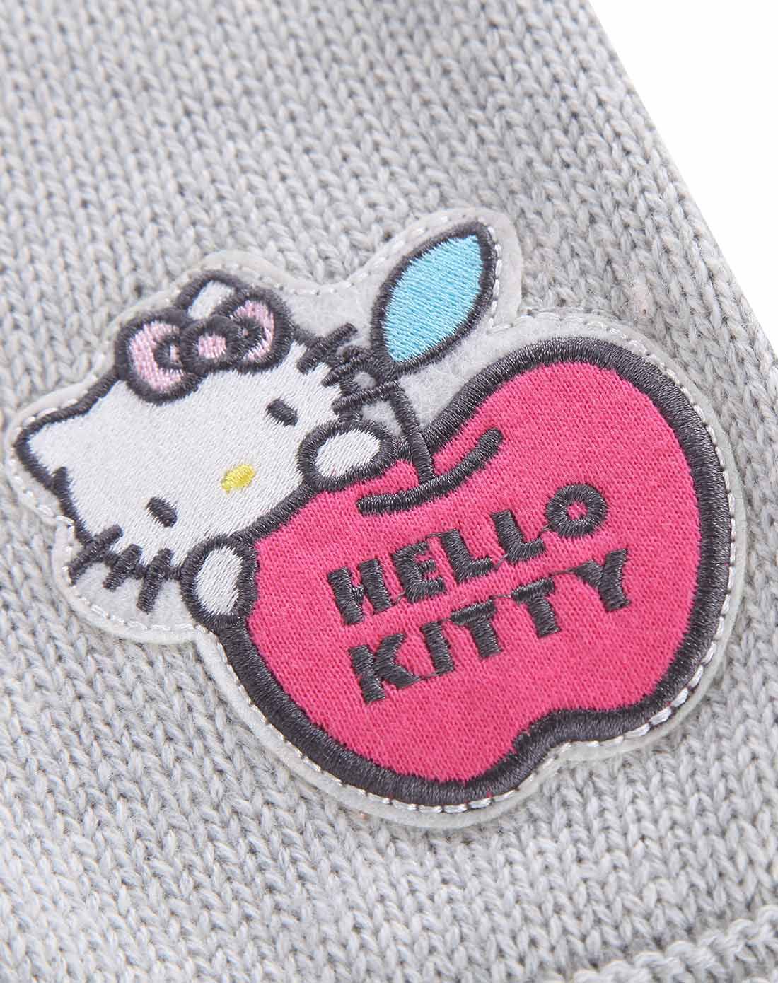 hello kitty婴童服饰2016年专柜同步上新女童浅灰心苹果乐园木耳边
