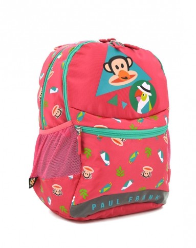 paul frank/大嘴猴桃红色女童卡通背包