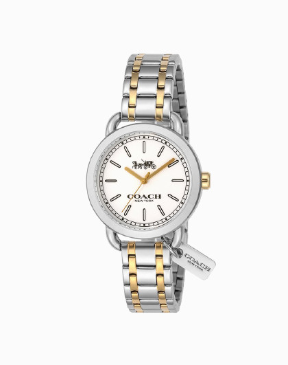 coach 蔻驰 lex系列时尚潮流间金钢带镶钻女表