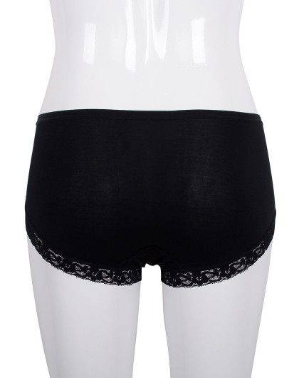 伊丝艾拉yiselle内衣移动端专场黑色基础必备舒适包臀内裤47039-k1