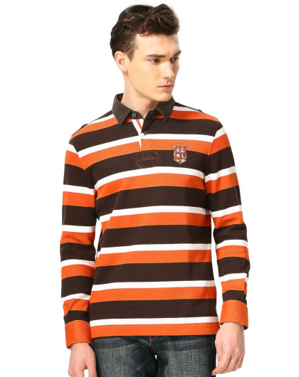 德鲨good luck gladius男装专场 男士条纹拼色长袖针织t恤