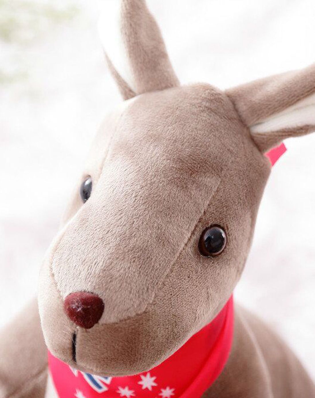 【新款】仿真袋鼠公仔粉色50cm