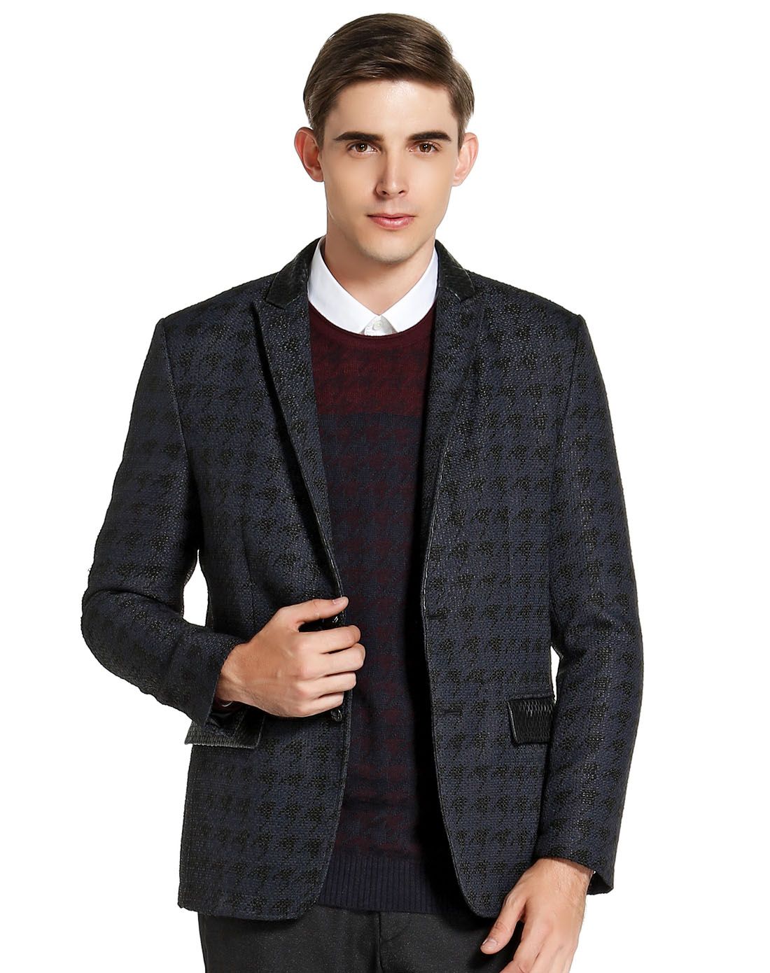 诺丁山notting hill男装专场 诺丁山男士兰色时尚便西