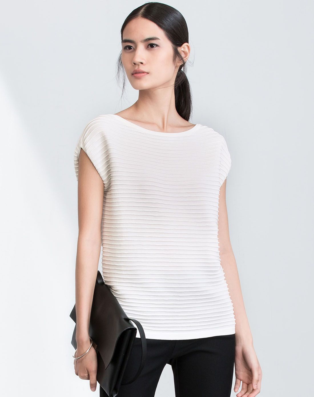 o型宽松套头针织衫