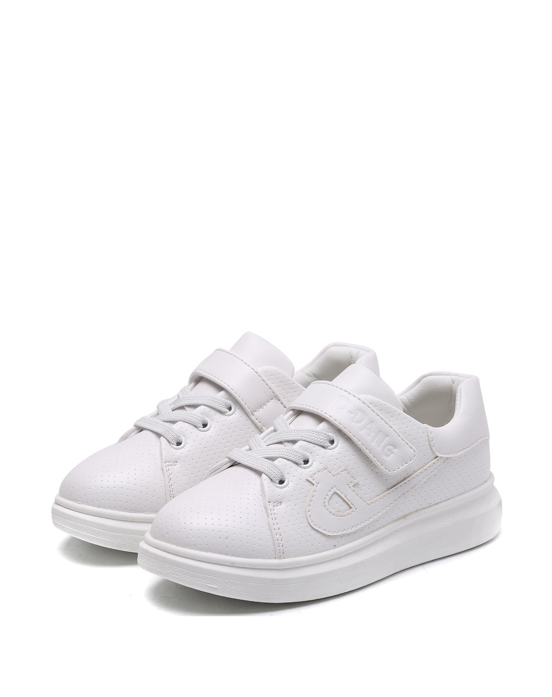 白色pu/tpr底简约白色运动鞋