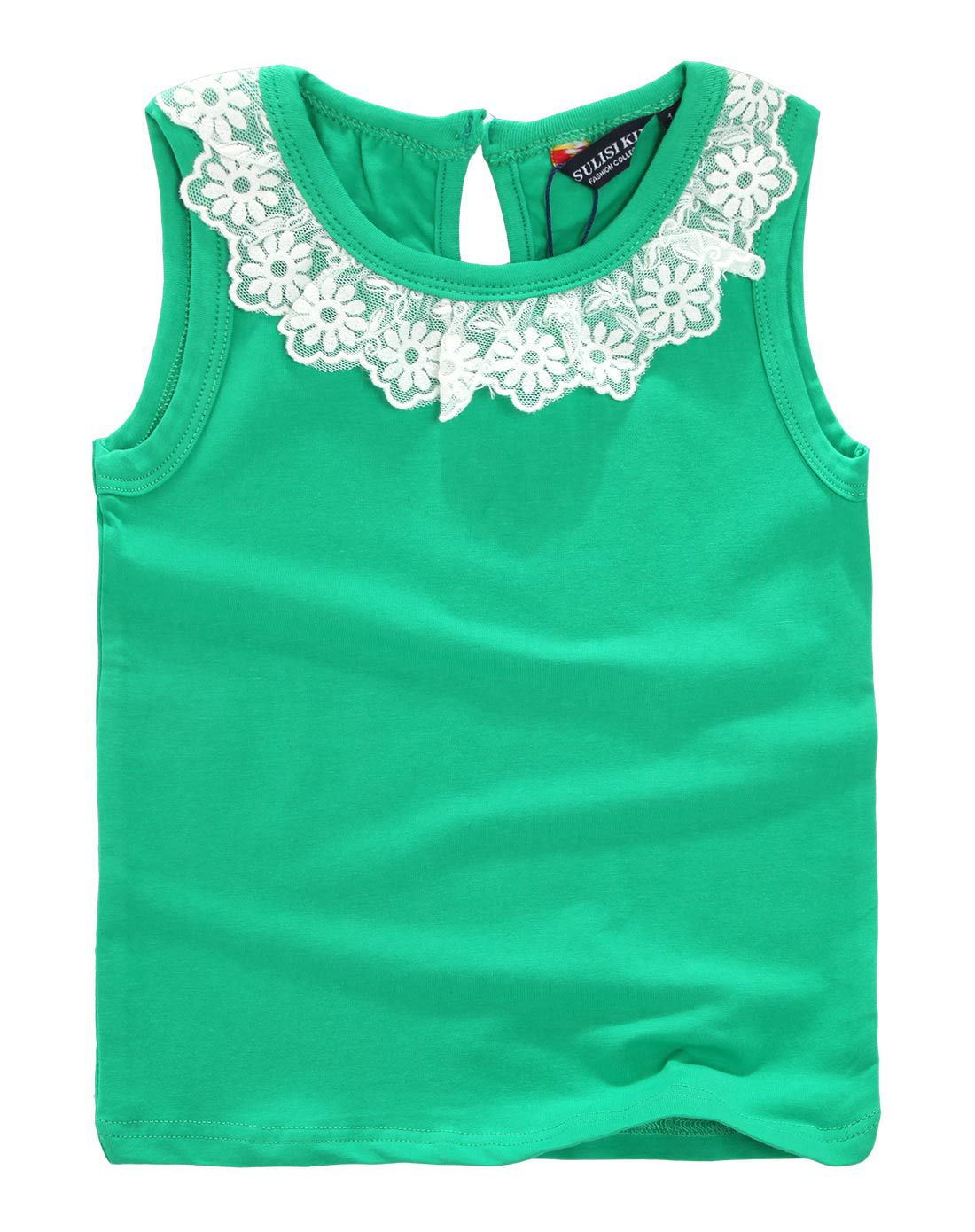 女小童绿色背心