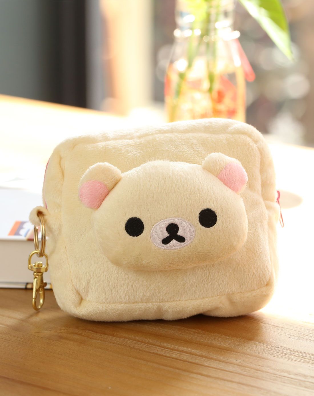 轻松小熊 rilakkuma毛绒包(奶白色)