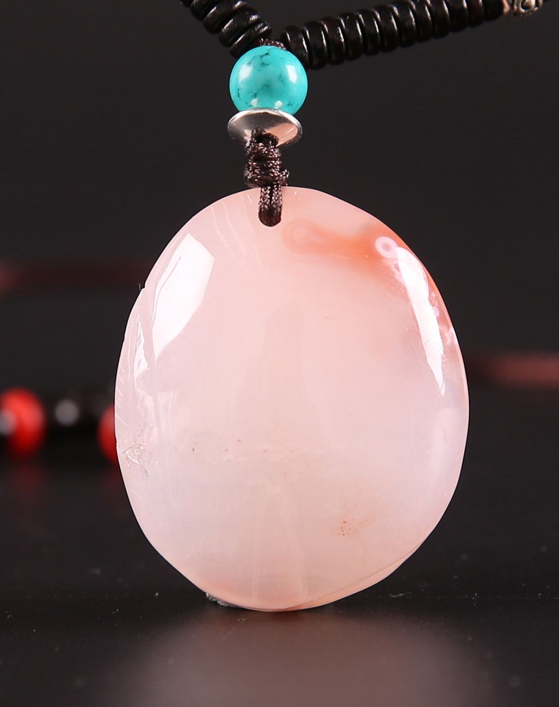 招财进宝-冰飘南红雕件项链(附证书)