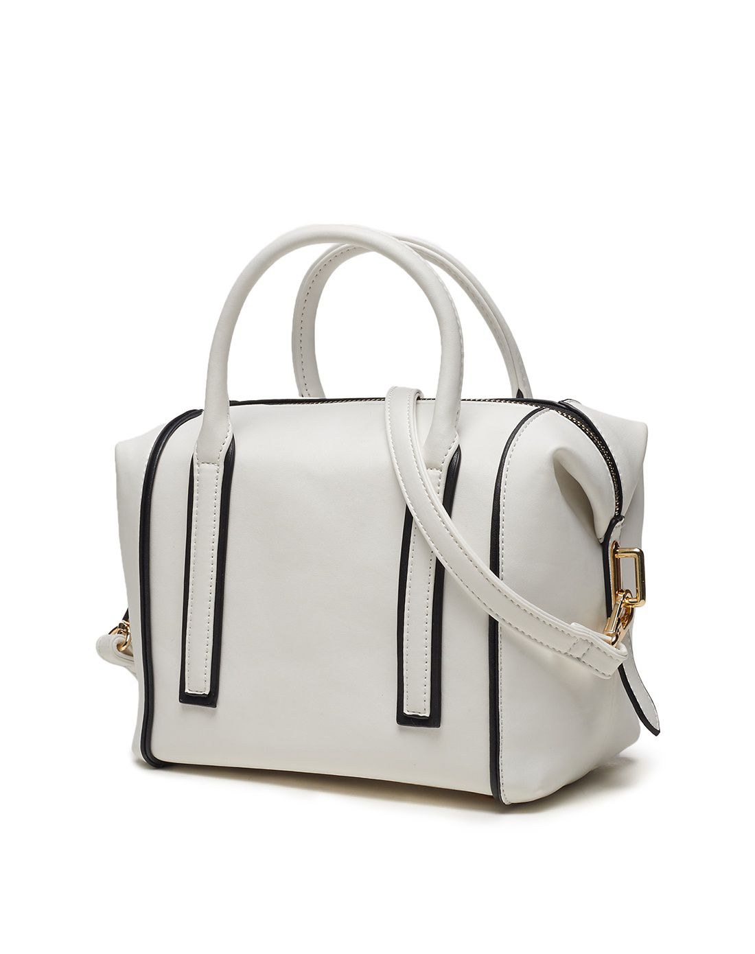 2016年新款达芙妮纯色软面白色女手袋