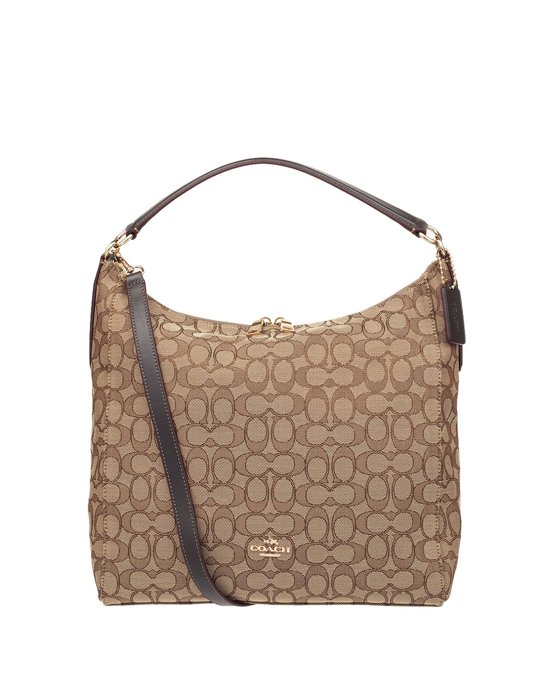 coach蔻驰经典logo欧美时尚手提单肩女包f58327大号