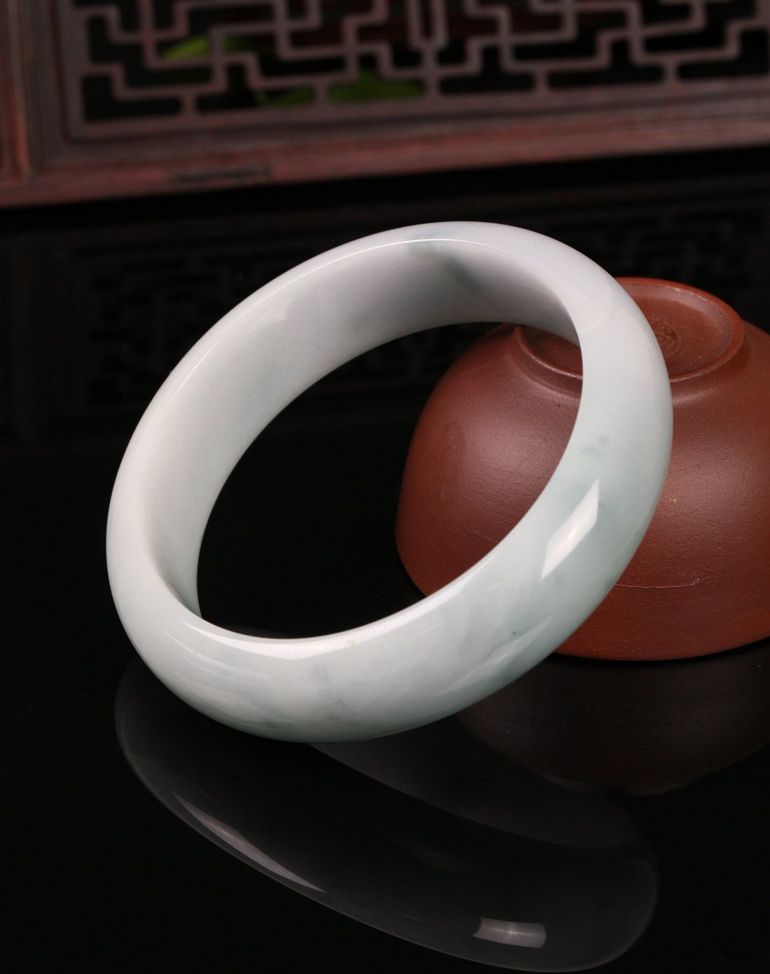 内径58mm翡翠吉祥平安手镯