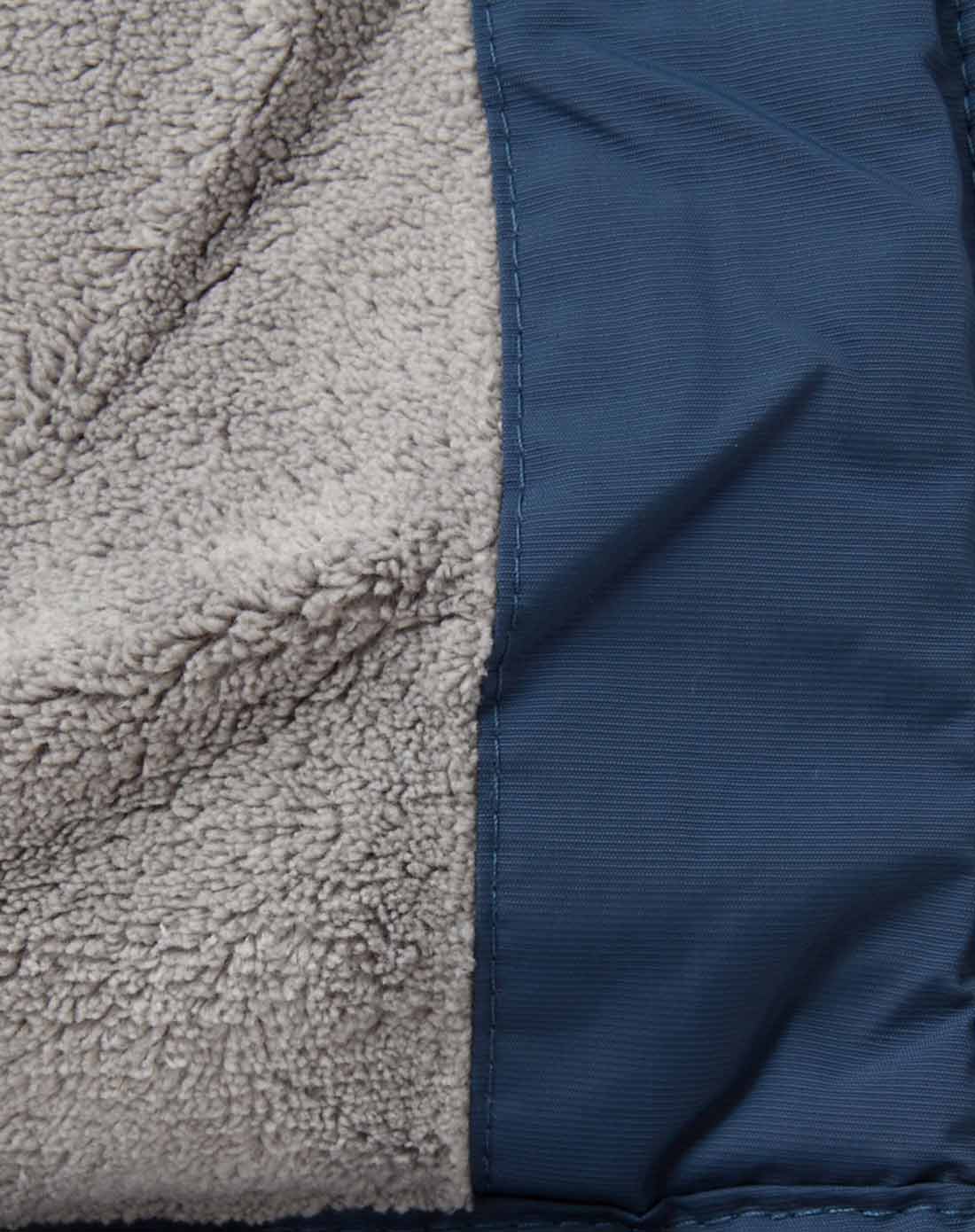 男童深绿蓝中长款棉衣