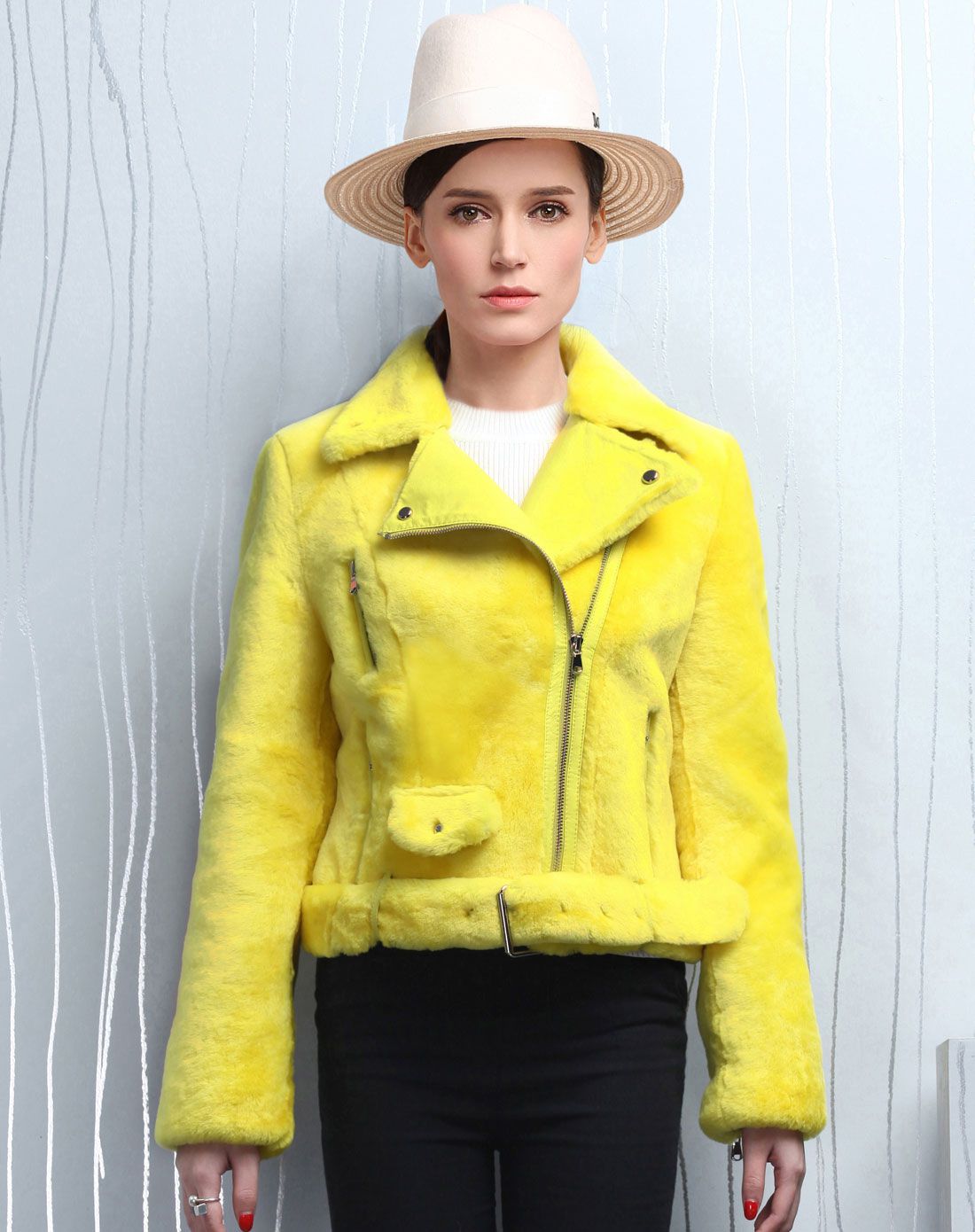 夹克款羊剪毛外套