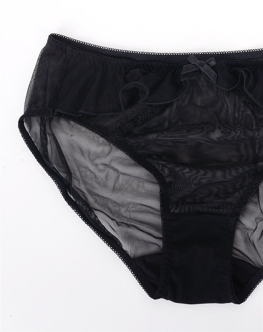 黑色青春乐园性感网纱透视内裤