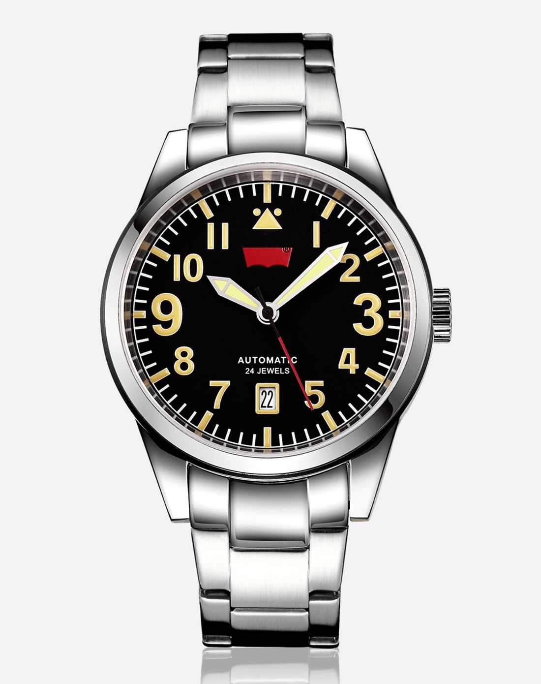 李维斯levis手表专场 李维斯 简约24钻自动机械机芯男腕表