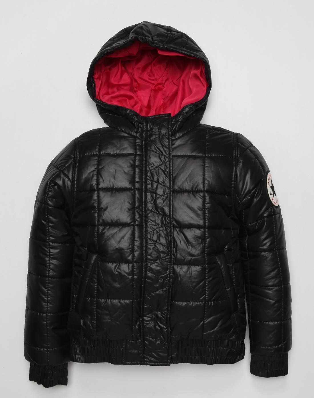 匡威converse运动时尚女童专场converse 女童正黑外套1130023_唯品会