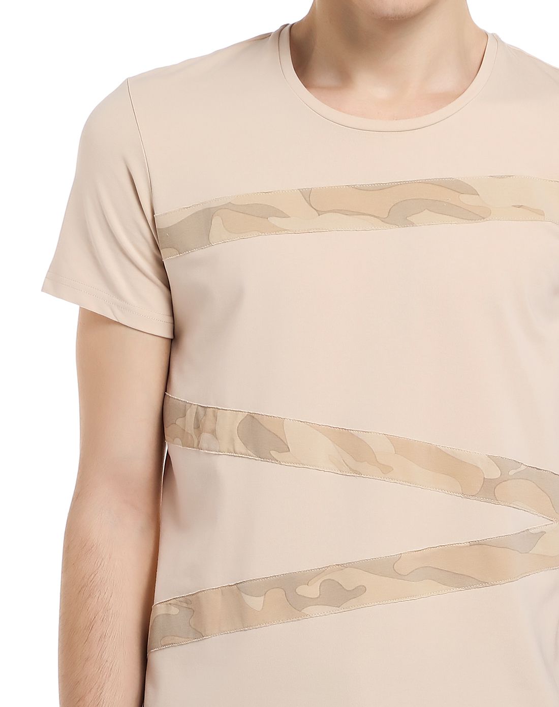 浅卡其色时尚百搭短袖t恤