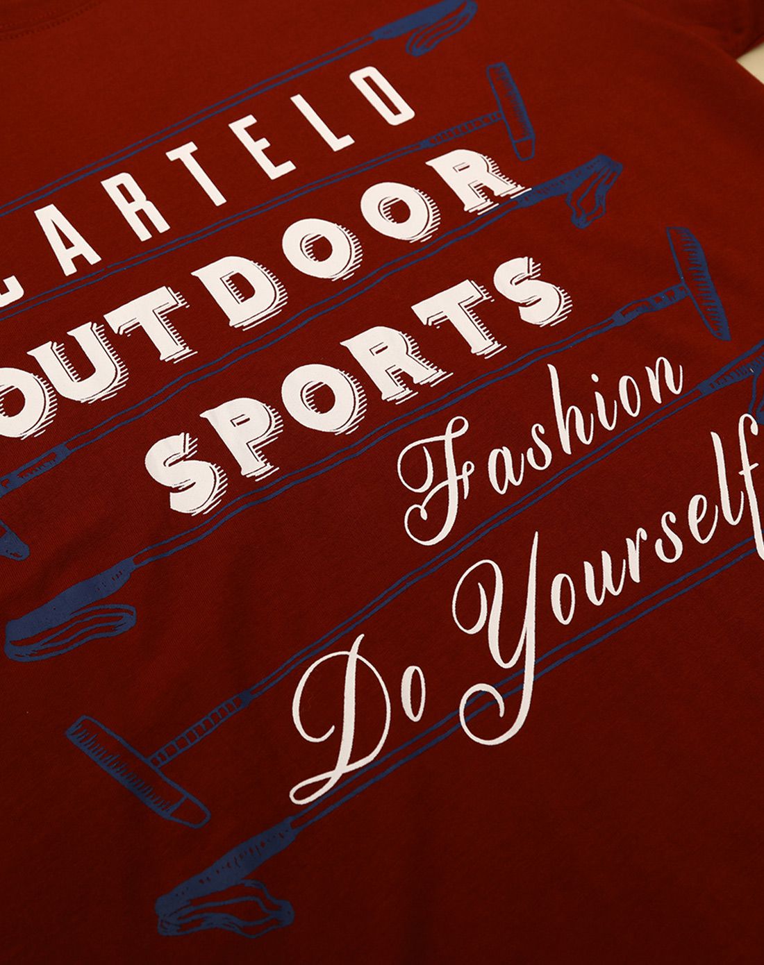 卡帝乐鳄鱼cartelo户外简约时尚户外男士短袖t恤酒红色1021b1a00828