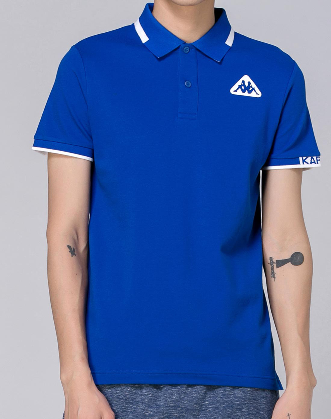简约经典 男款深蓝色短袖polo衫