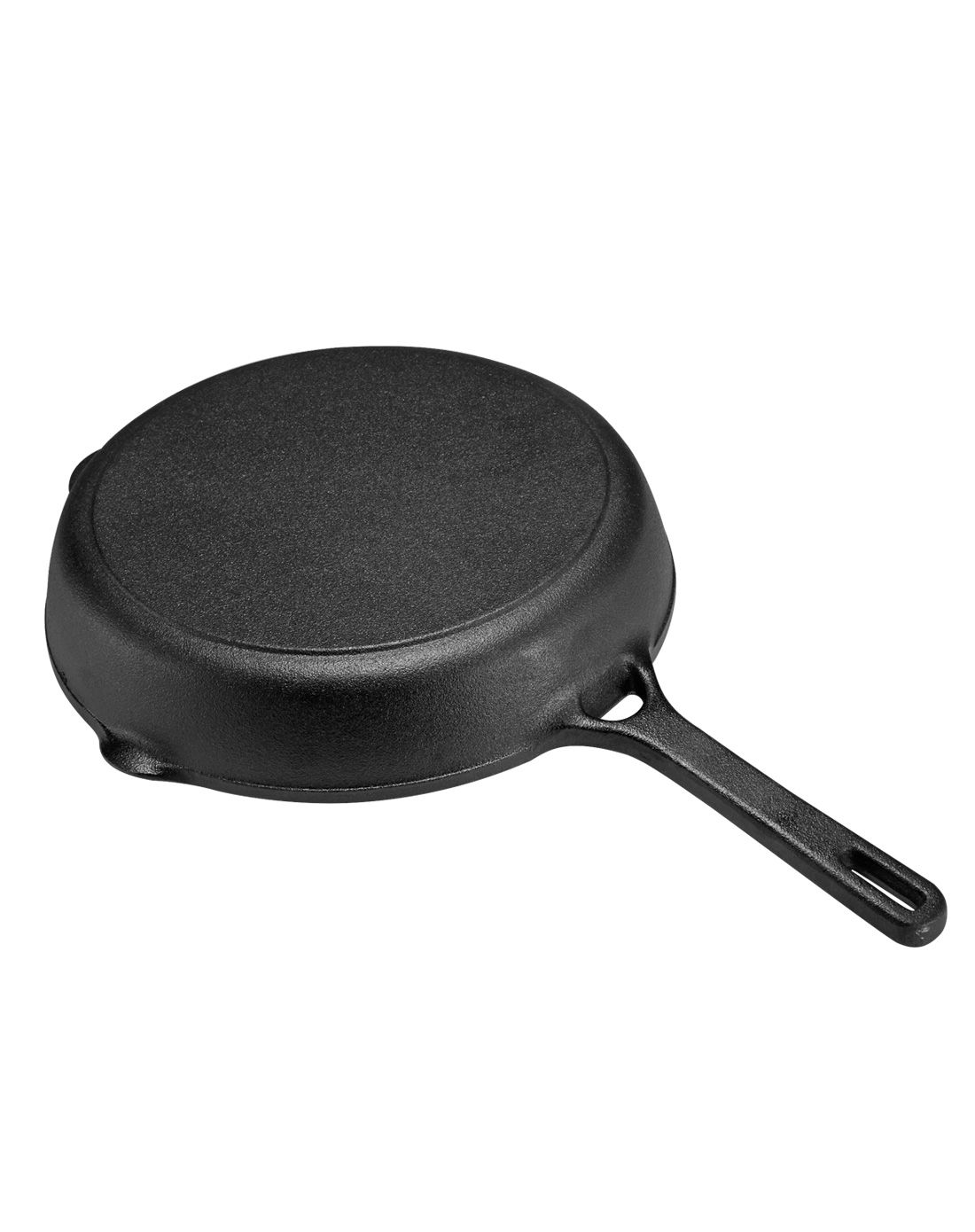 铸铁炒锅单手柄无油烟无涂层凌丰典匠铸铁煎锅26cm