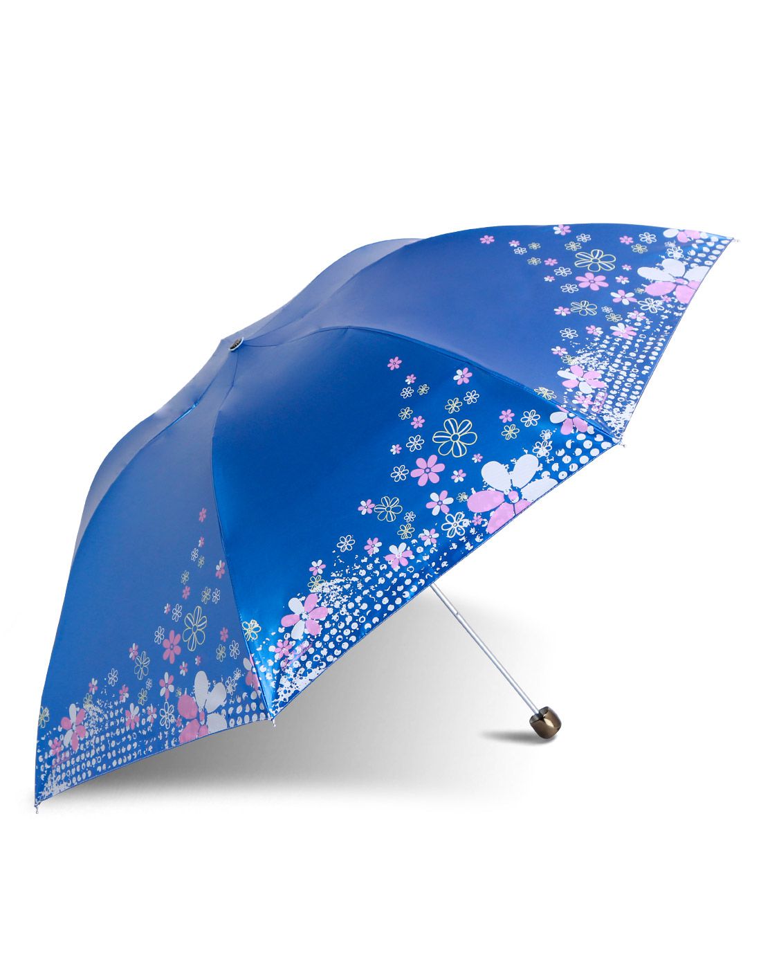 天堂伞 浪漫情怀便携黑胶三折晴雨伞