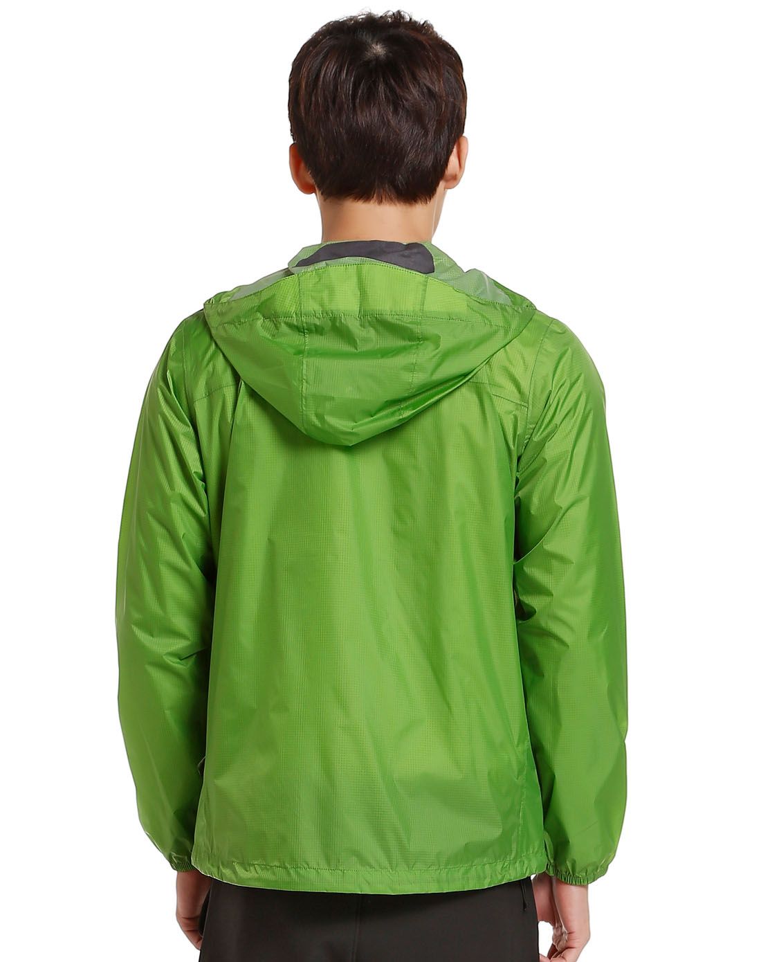 防风个性 男款绿色连帽长袖外套