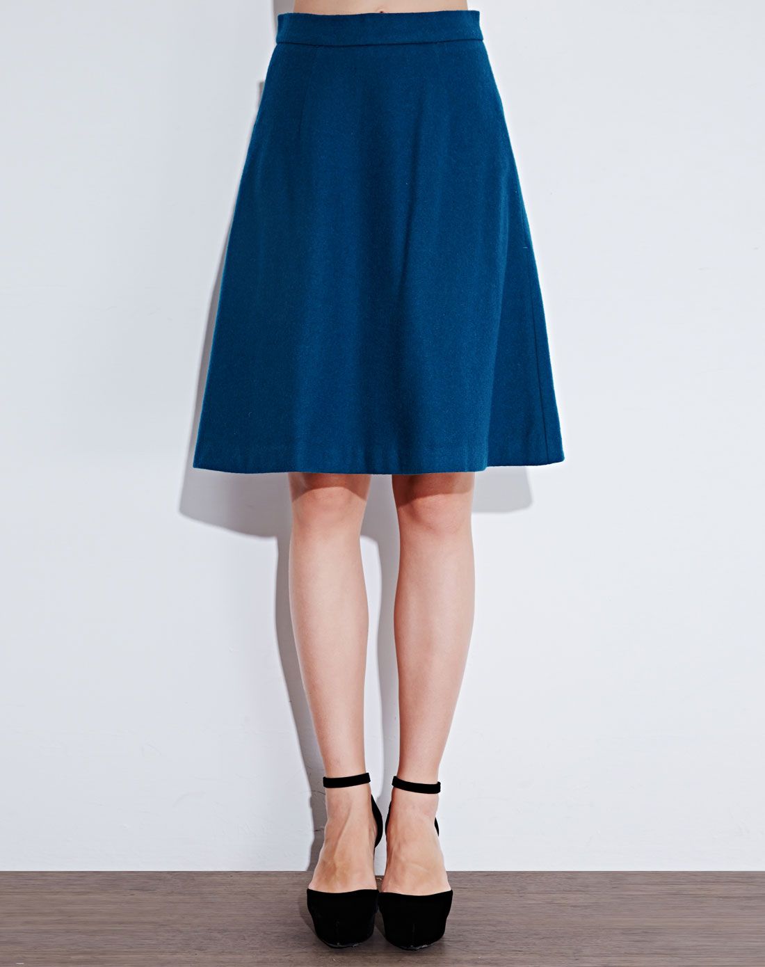 简约纯色经典a字版型半身裙