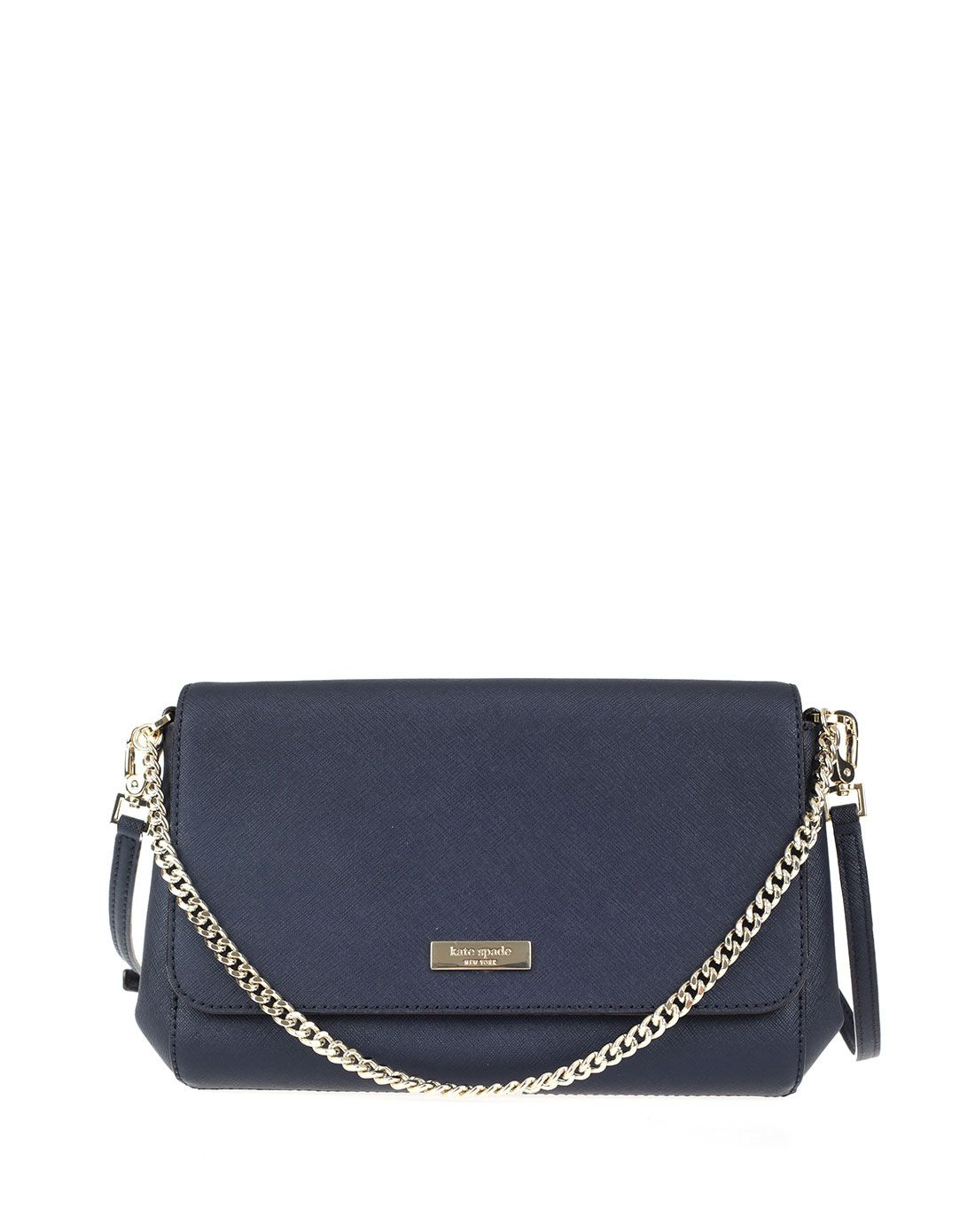 kate spade女士藏蓝色纯皮单肩斜挎包