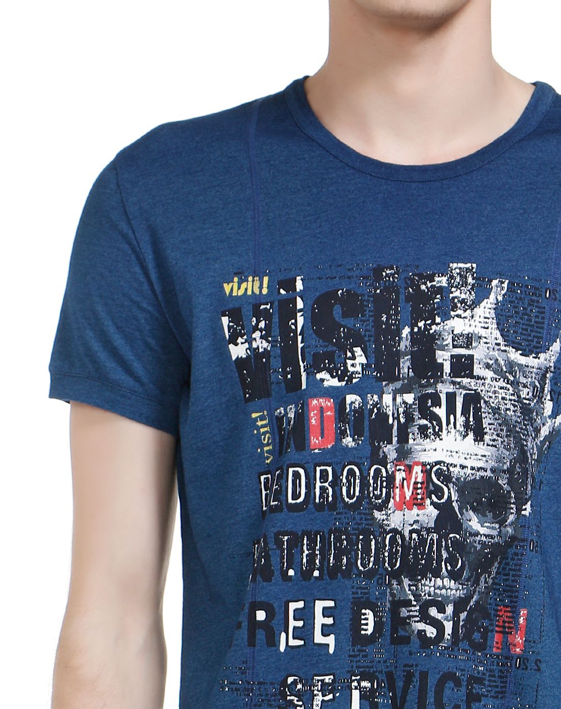 蓝色潮流时尚短袖t恤