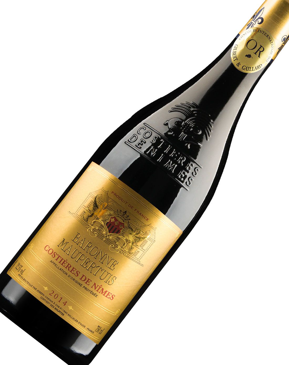 (法国浮雕瓶)法国马贝蒂伯爵尼姆红葡萄酒(配精致木箱6支装)