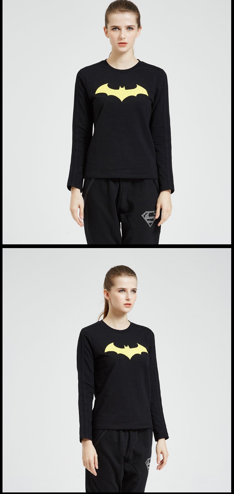 美国dc超级英雄系列潮牌服饰专场 蝙蝠侠/batman系列圆领长t黑色 品牌
