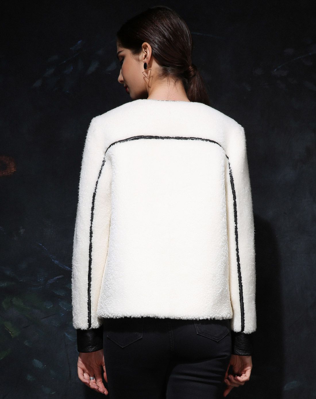 sovogue女士皮草专场简约羊毛皮短款羊剪毛外套sgm1416730_唯品会