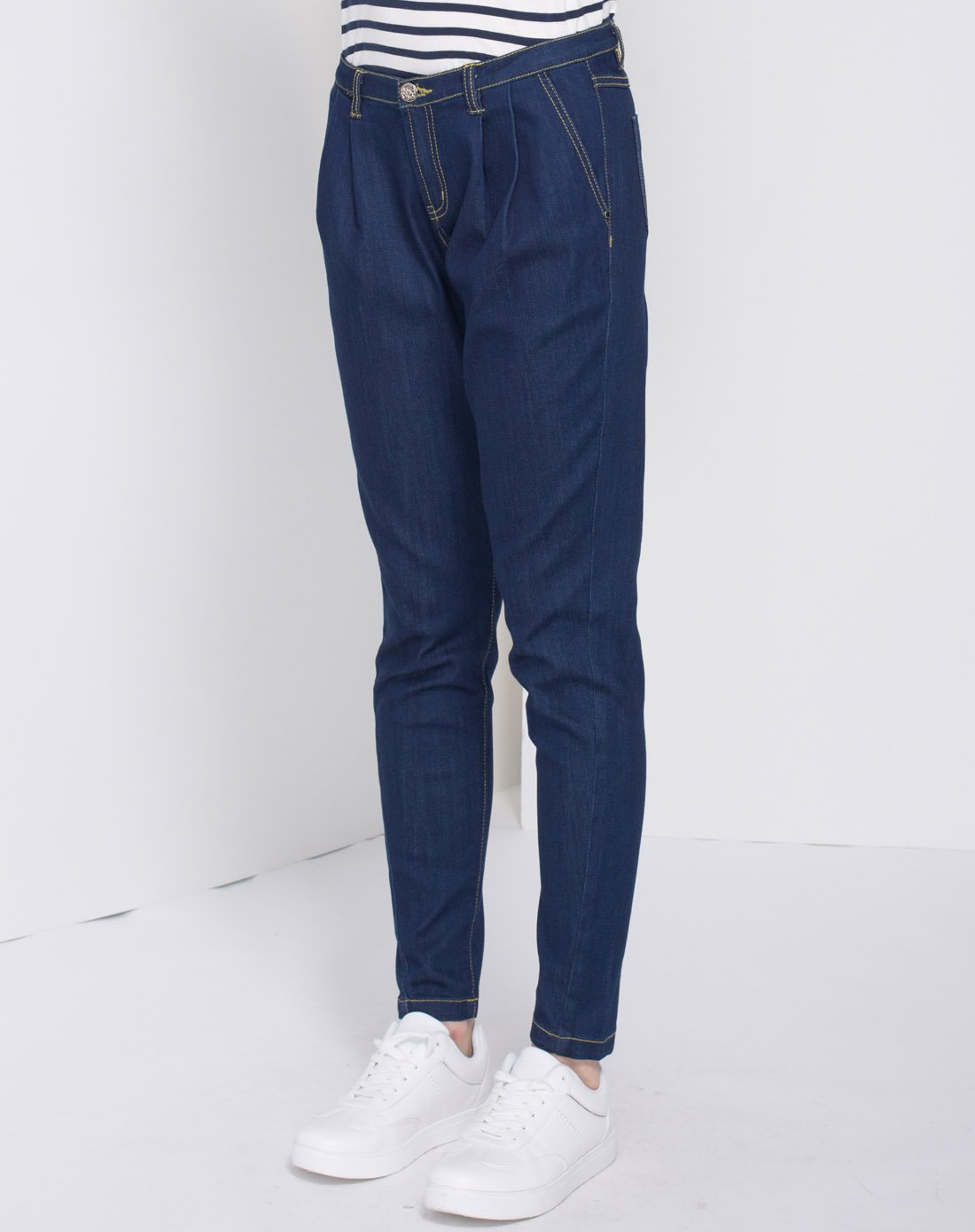 kako藏蓝色百搭舒适裤子