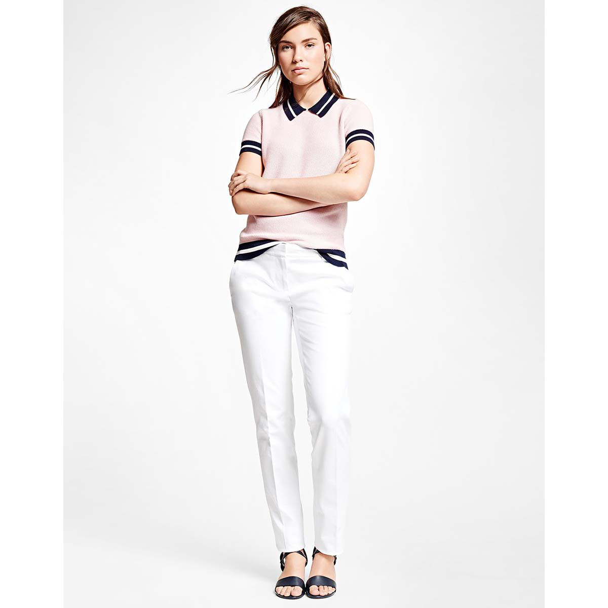 brooks brothers女款经典四袋修身长裤