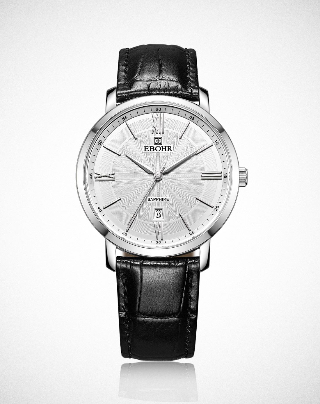 依波【人气畅销】简约时尚皮带石英男表