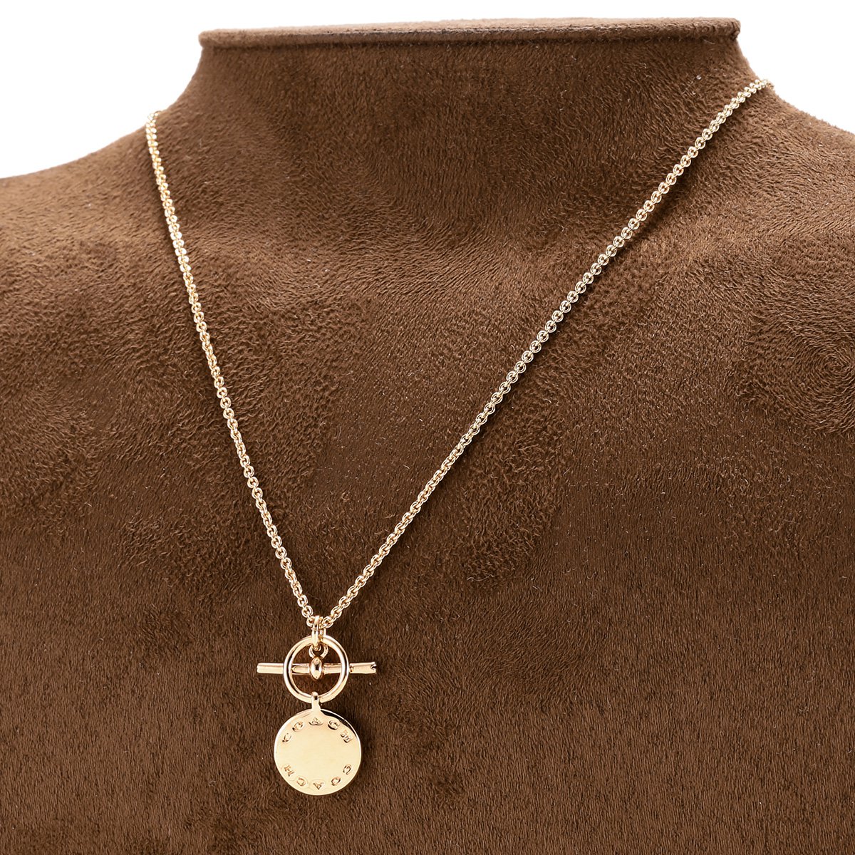 coach/蔻驰 女士时尚潮流金色圈项链锁骨链