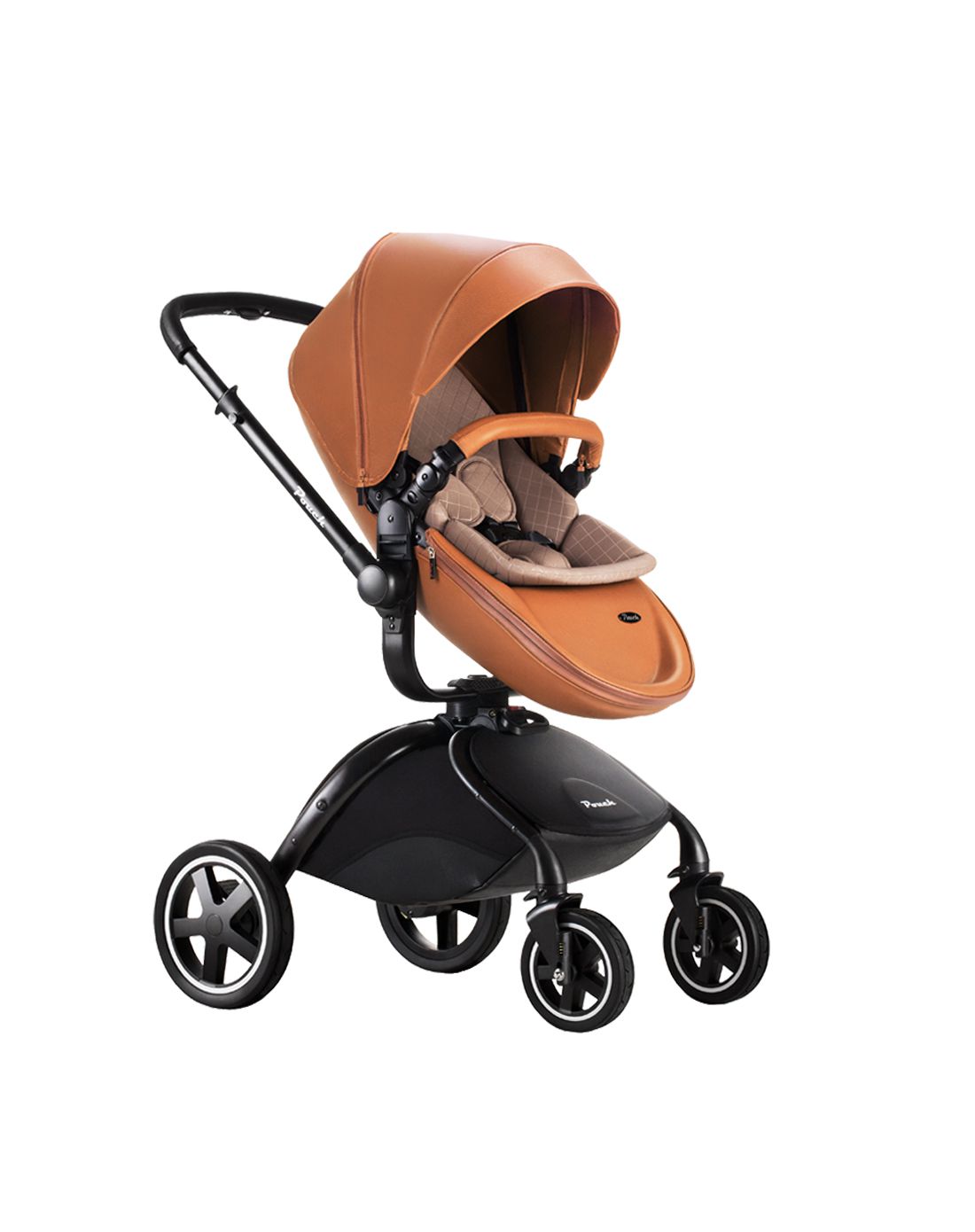 奢华皮质概念高景观婴儿推车f90橙