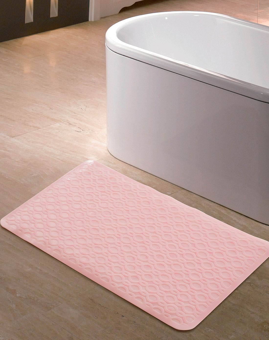 乐优家 jqd10 防滑硅胶浴室垫 粉色 40*70