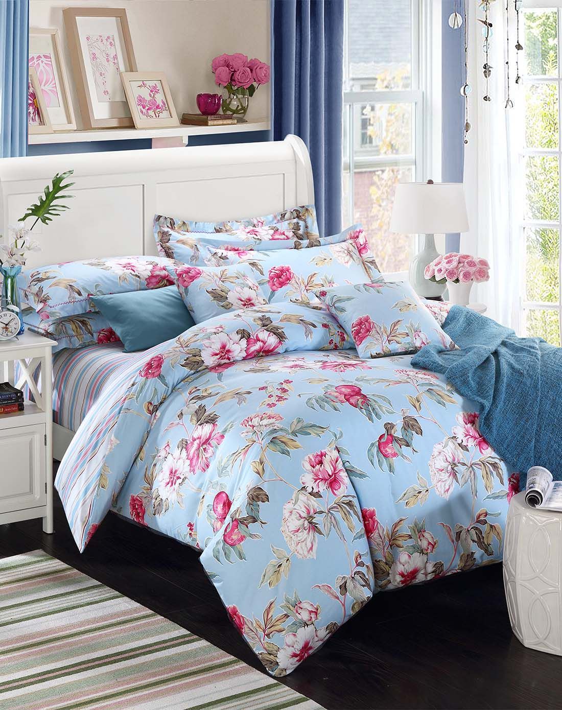 紫罗兰violet家纺专场200*230紫罗兰全棉斜纹环保四件套-浓情香居