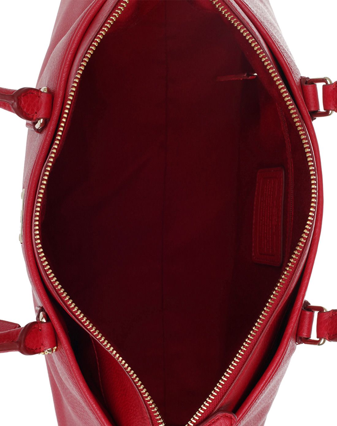 coach女士纯皮红色两用包