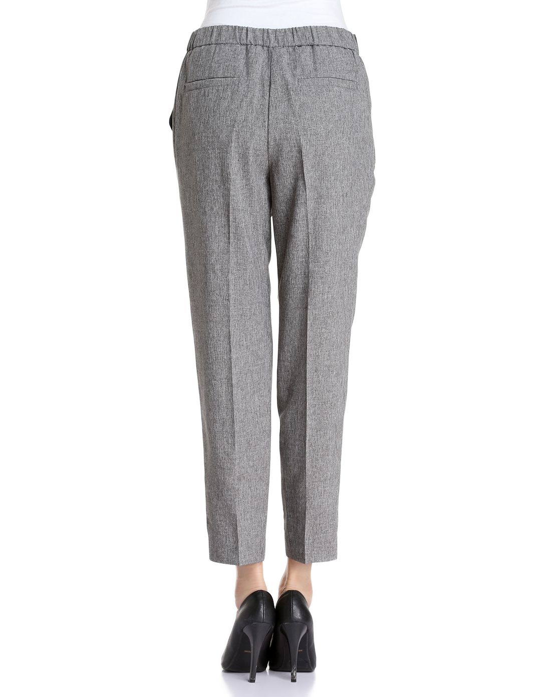 麻灰色斜插袋百搭裤子