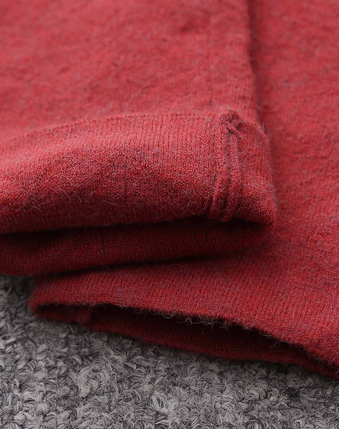 女童玫红加厚毛裤