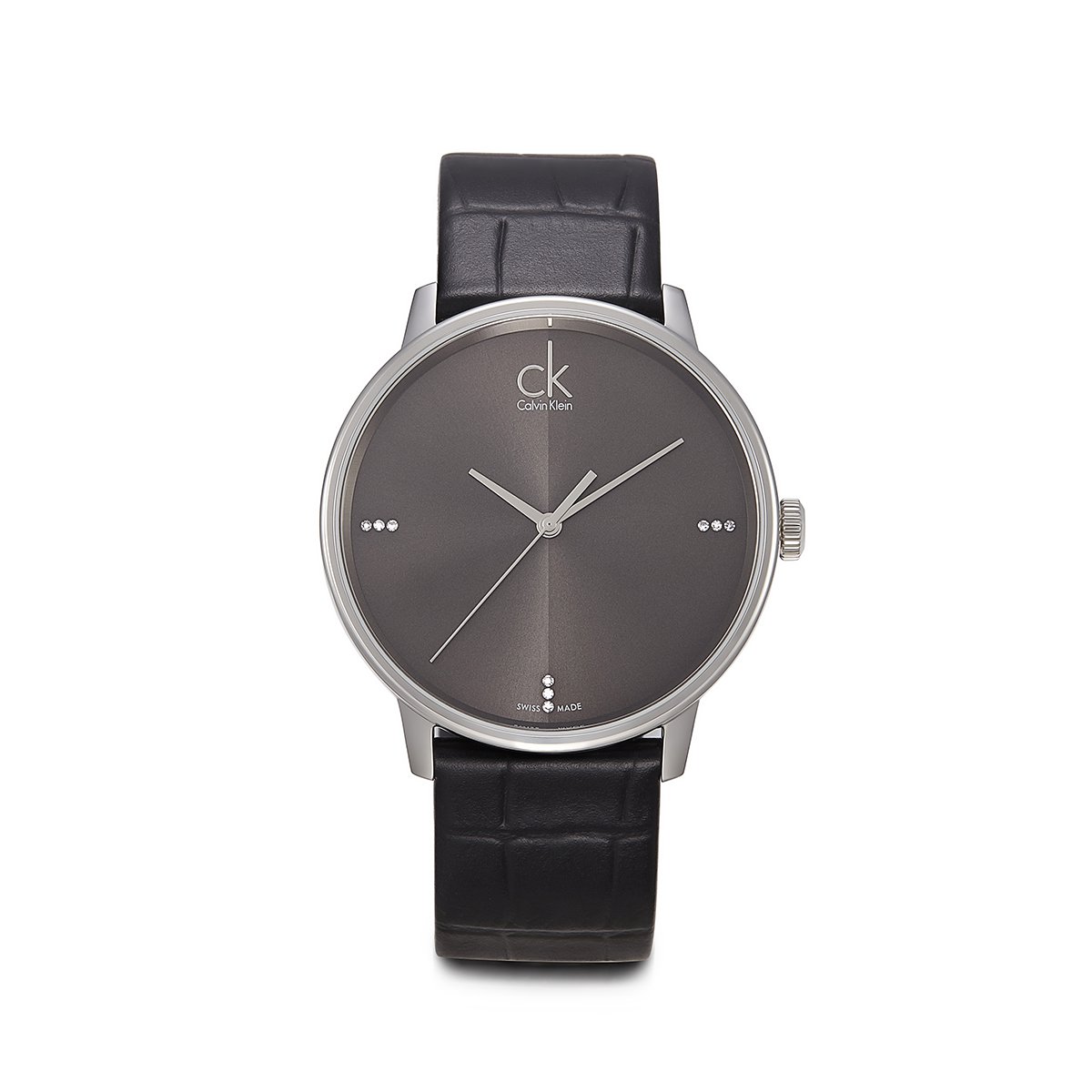 男款accent系列时尚镶钻刻度皮带石英腕表