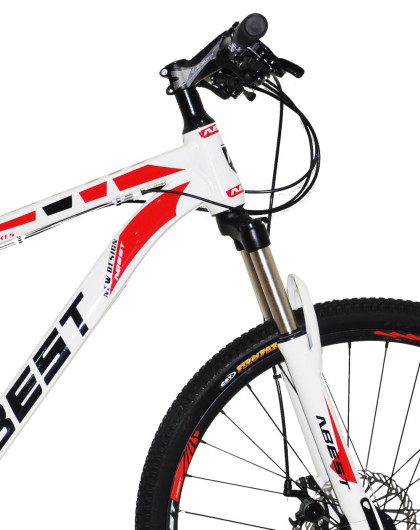 nbest-n3铝制锁死前叉避震26寸27速铝合金架双碟刹山地车