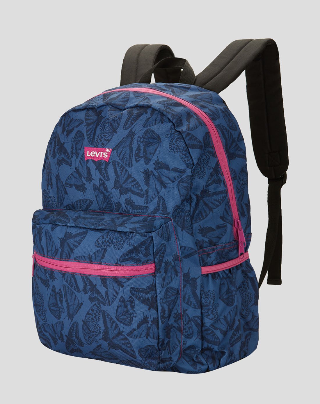 levis 女童藏青色蝴蝶印花双肩背包