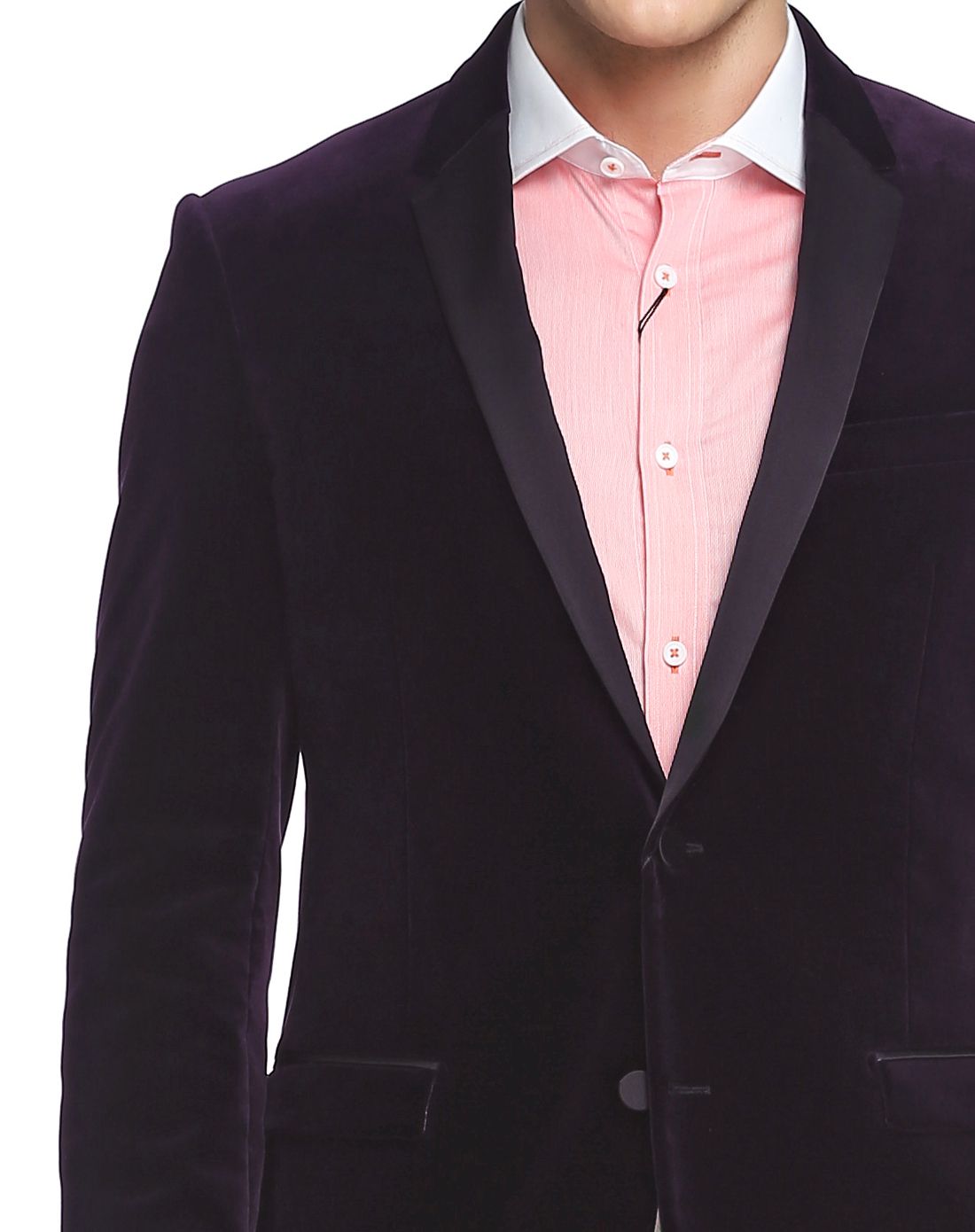 威斯康尼vskonne深紫色个性潮流长袖西服915820304708_唯品会