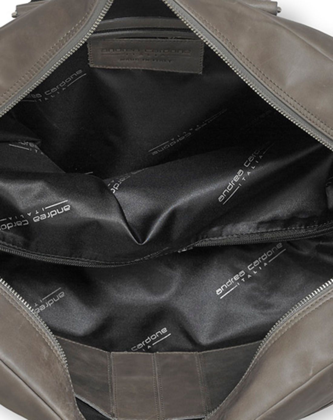 andrea cardone灰色牛皮休闲大号手提包