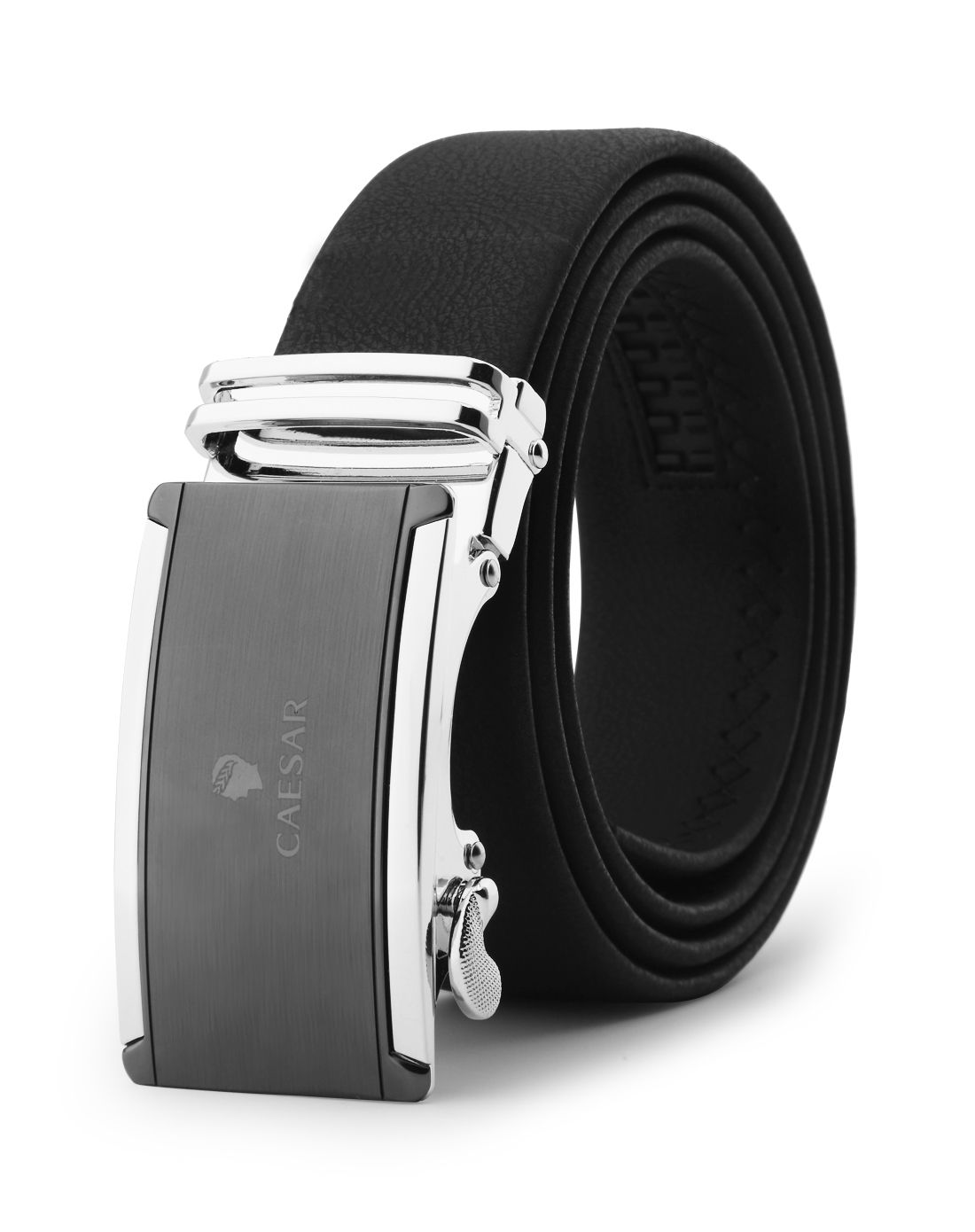 2016年新款男款黑色牛皮自动扣皮带